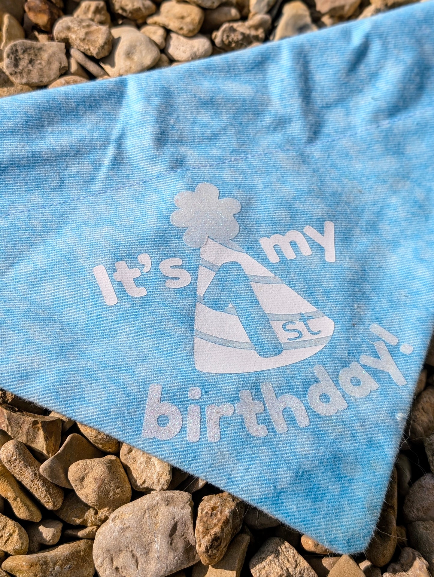 Personalised Over Collar Dog Birthday Bandana